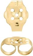 👦 14k solid gold kids' and children's push-on, twist-off threaded post earring backs – replacement pair logo