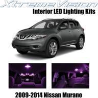 xtremevision внутреняя светодиодная подсветка для nissan murano 2009-2014 (10 штук) розовый комплект светодиодных ламп для салона установочный инструмент логотип