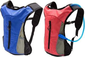 img 4 attached to 🎒 Hydration 2PACK Backpack - Stay Hydrated On-the-Go - Lightweight & Waterproof Water Pack - Perfect for Running, Hiking, Cycling, Festivals & Theme Park Adventures - 2L Water Bladder - 2 Pack