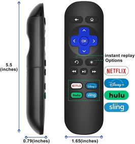 img 1 attached to 📱 Enhanced Replacement Remote Control for Roku 1 2 3 4 HD LT XS XD, Roku Express 3900R, Roku Premiere 4620XB 4210XB 3900R - [Excludes Roku Stick or Roku TV]