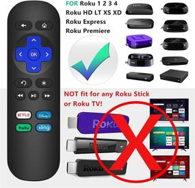 img 3 attached to 📱 Enhanced Replacement Remote Control for Roku 1 2 3 4 HD LT XS XD, Roku Express 3900R, Roku Premiere 4620XB 4210XB 3900R - [Excludes Roku Stick or Roku TV]