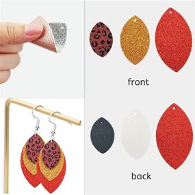 img 1 attached to 👂 AOUXSEEM 321 Piece Faux Leather Earrings Making Kit - Perfect for Beginners; Includes 96 Pre-Cut Evil Eye Earring Pieces, Hooks, Jump Rings, Opener, Earring Display Cards, and Self-Adhesive Bags