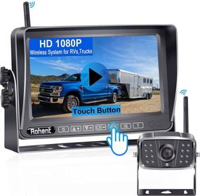 img 4 attached to Rohent R5 Wireless RV Backup Camera System - HD 1080P, 7 Inch Touch Key DVR Monitor, Furrion Pre-Wired Mounting Kit Compatible