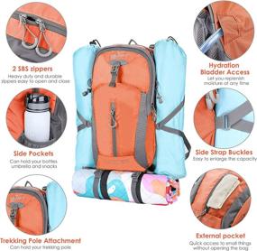 img 2 attached to 🎒 Ultimate Hiking Backpack: 40L Camping Backpack with Waterproof Rain Cover and Hiking Daypack – Your Perfect Outdoor Companion!