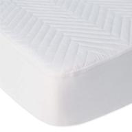 waterproof quilted pack n play mattress cover - fits all baby portable mini cribs, play yards, and foldable mattresses (white) - bluesnail logo