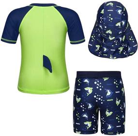 img 3 attached to 👕 Jurebecia Dinosaur Two-Piece Swimsuit for Boys: Swimwear with UV Protection