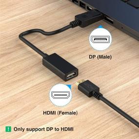 img 3 attached to 🔌 Enhance Connectivity: Bonzon DisplayPort to HDMI Adapter - Connect Desktops and Laptops to HDMI Displays with 1080P and 3D Support