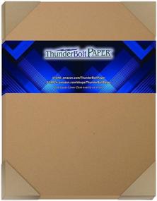 img 1 attached to 📦 100 Earthy Brown Kraft Fiber Sheets - 28/70# Text - 8.5 X 11 Inches Letter/Flyer Size - 70lb Weight - Natural Fiber - Smooth Finish