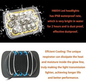 img 1 attached to РОЛИНГЕР 2 шт. Светодиодные фары H6054 - высокий/низкий герметичный луч для Jeep Wrangler YJ XJ Cherokee E250 Chevy Van Truck Mr2 - Желтый лампа DRL автомобиля вместо фары.