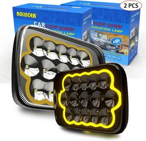 img 3 attached to РОЛИНГЕР 2 шт. Светодиодные фары H6054 - высокий/низкий герметичный луч для Jeep Wrangler YJ XJ Cherokee E250 Chevy Van Truck Mr2 - Желтый лампа DRL автомобиля вместо фары.