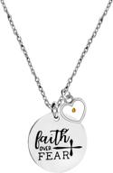 🌱 stainless steel christian faith mustard seed lettering necklaces: a beautiful reminder of god's love and protection. perfect arm necklace memorial gift logo