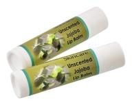 🌿 organic jojoba oil lip balm with beeswax - unscented, natural, high jojoba content (70%), 2-pack (.15 oz/4.6 gm each) logo