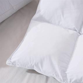 img 1 attached to 🛏️ Luxurious All Season Queen Size Goose Down Comforter by Saisier – 1200TC Ultra-Soft 100% Egyptian Cotton, Box Stitched with 8 Duvet Loops, Lightweight 750+ Fill Power White – Measures 90x90 Inches