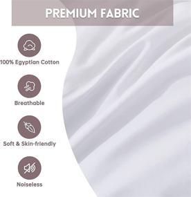 img 2 attached to 🛏️ Luxurious All Season Queen Size Goose Down Comforter by Saisier – 1200TC Ultra-Soft 100% Egyptian Cotton, Box Stitched with 8 Duvet Loops, Lightweight 750+ Fill Power White – Measures 90x90 Inches