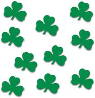 🍀 10 piece st patrick's day decorations: beistle green shamrock cutouts - wall silhouettes logo