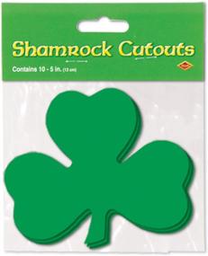 img 1 attached to 🍀 10 Piece St Patrick's Day Decorations: Beistle Green Shamrock Cutouts - Wall Silhouettes