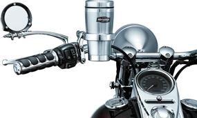 img 3 attached to Kuryakyn 1463 Motorcycle Handlebar Accessory: 12 fl oz Stainless Steel Mug with Universal Cup Holder for Motorcycles - Perch Mount, Chrome