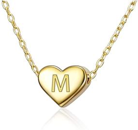 img 4 attached to BMMYE Necklace Alphabet Personalized Bridesmaid Girls' Jewelry