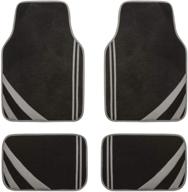 🚗 car pass liner rider universal fit car floor mats in gray - ideal for sedans, vans, suvs, and trucks logo
