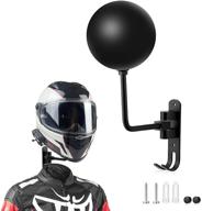 snagmo 180° motorcycle helmet rack: wall-mounted rotation metal holder for helmets & more logo