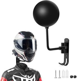 img 3 attached to SNAGMO 180° Motorcycle Helmet Rack: Wall-Mounted Rotation Metal Holder for Helmets & More