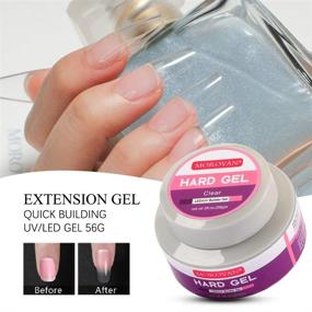 img 3 attached to 💅 Morovan UV/LED Hard Gels Builder Gel Nail Extension Gel Nail Strengthening Set with Nail Forms for Nail Art Manicure