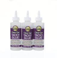 🧪 aleene's clear gel tacky adhesive, 4 fluid ounces - pack of 3, 12 inch logo