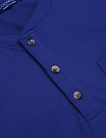 img 1 attached to COOFANDY Henley Shirts Sleeve Placket Men's Clothing in Shirts