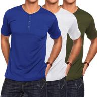 coofandy henley shirts sleeve placket men's clothing in shirts logo