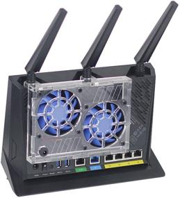 img 3 attached to 🌀 Enhance Router Performance with 7CM Adjustable Speed Cooling Fan - Ultra Silent Radiator for RT-AX86U: Dustproof & Temperature Reduction