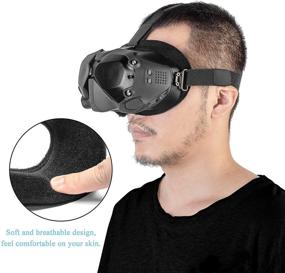 img 2 attached to Enhanced Comfort - DJI FPV Combo Goggles Villus Face Foam Padding Cover Replacement - Soft & Cozy - Essential (Black)