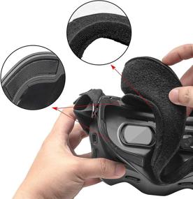 img 1 attached to Enhanced Comfort - DJI FPV Combo Goggles Villus Face Foam Padding Cover Replacement - Soft & Cozy - Essential (Black)