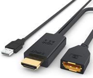 🔌 адаптер hdmi к displayport 4k 60 гц от koopman - активный кабель конвертер hdmi 2.0 в dp для xbox, ps4. поддержка видеовыхода 1080p 144 гц. логотип