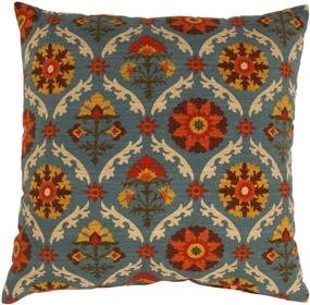 img 3 attached to 💤 Подушка Pillow Perfect Mayan Medallion 24,5-дюймовая для пола, Adobe - Улучшите ваш интерьер стильным комфортом