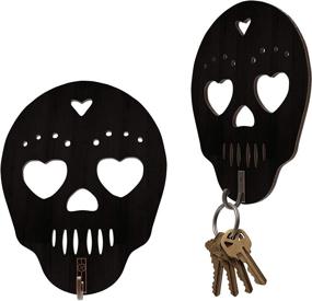 img 4 attached to 🔑 Spooky Charm to Organize: Skull Key Holder Set - 2 Gothic Key Hooks for Wall - Halloween Gifts for Skull Enthusiasts - Gothic Home Decor for Bedroom or Kitchen