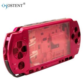 img 3 attached to Red Color Full Housing Shell Faceplate 🔴 Case Replacement for Sony PSP 3000 – OSTENT