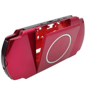 img 2 attached to Red Color Full Housing Shell Faceplate 🔴 Case Replacement for Sony PSP 3000 – OSTENT