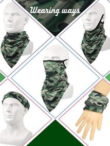img 2 attached to 🧣 4-Pack Face Bandana Scarf with Ear Loop Face Coverings and Neck Gaiter