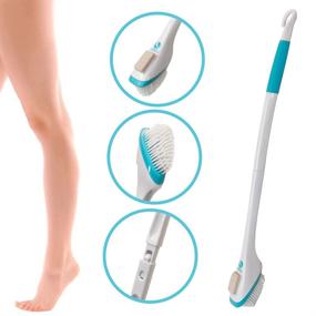 img 2 attached to 🦶 Revitalize and Exfoliate Feet effortlessly with the TOE094 Miracle Foot Brush - White (30 Inch) - Pack of 1