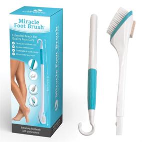 img 1 attached to 🦶 Revitalize and Exfoliate Feet effortlessly with the TOE094 Miracle Foot Brush - White (30 Inch) - Pack of 1