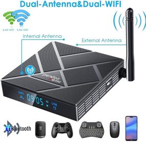 img 1 attached to 📺 2021 Newest X12 PRO Android TV Box 10.0, 4GB RAM, 64GB ROM, Allwinner H616, Quad-Core, Mini Wireless Keyboard, WiFi 2.4/5.8GHz, BT 4.2, USB 3.0/2.0, Ultra 3D 6K HDR