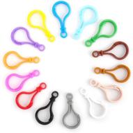 🔒 100 pcs hard plastic clips lobster claw hooks in multicolor - ideal for diy toys, keychains, and backpacks logo