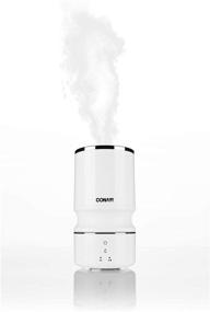 img 1 attached to Увлажнитель Conair Ultrasonic Cool Mist: идеально подходит для маленьких помещений, офиса или гостиной - тихая работа, легкая очистка, автоотключение, время работы 15 часов, компактный дизайн 11" в белом цвете.