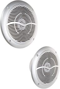 img 2 attached to 🚤 Rockville RMC65S Pair 6.5" 600W Waterproof Marine Boat Speakers - Silver - Premium Sound for Your Water Adventures!