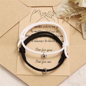 img 2 attached to 💑 Magnetic Relationship Bracelets: Stylish Charm Friendship Bracelets for Couples, Best Friends, Women, Men, and Teens - Perfect His and Her Promise Gifts