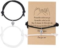 💑 magnetic relationship bracelets: stylish charm friendship bracelets for couples, best friends, women, men, and teens - perfect his and her promise gifts logo