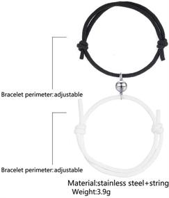 img 3 attached to 💑 Magnetic Relationship Bracelets: Stylish Charm Friendship Bracelets for Couples, Best Friends, Women, Men, and Teens - Perfect His and Her Promise Gifts