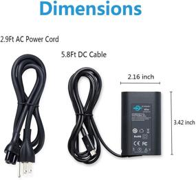 img 2 attached to 🔌 KABCON 45W USB-C Charger for DELL XPS 11, XPS 12, XPS 13 9360 9370 9333, Inspiron 14 7437 Series Laptops, 332-1827 Latitude, etc. - Replacement Power Supply with 2.9Ft Power Cord & Storage Pouch Bag