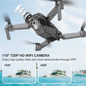 img 2 attached to 🚁 NEHEME NH525 Foldable Drones: 720P HD Camera, WiFi FPV, Altitude Hold, Headless Mode, One Key Take Off - Perfect for Adults, Kids, and Beginners; Includes 2 Batteries