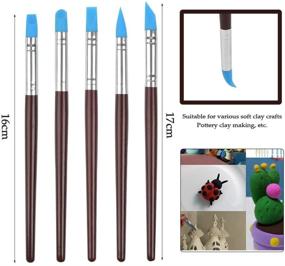 img 3 attached to YOTINO 18Pcs Polymer Modeling Clay Sculpting Tools: Perfect for Pottery Sculpture, Rock Painting, Art Carving, and Embossing